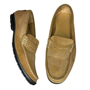 FootJoy Men's Club Casuals Closeout Loafer Size 8 Tan Suede Penny Shoe Slip On